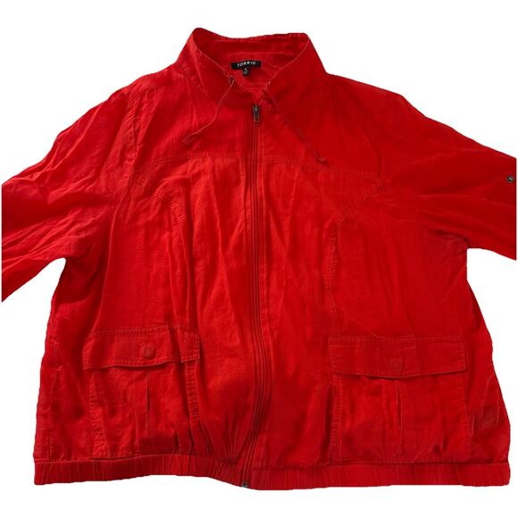 Torrid Black Skull & Roses Chiffon Back Bow Sheer Blouse with Red Jacket Size 2X - Picture 11 of 16